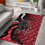 Personalised Essendon Bombers Area Rug Trippy Psychedelic Abstract Art Mascot Football Fans