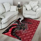 Personalised Essendon Bombers Area Rug Trippy Psychedelic Abstract Art Mascot Football Fans