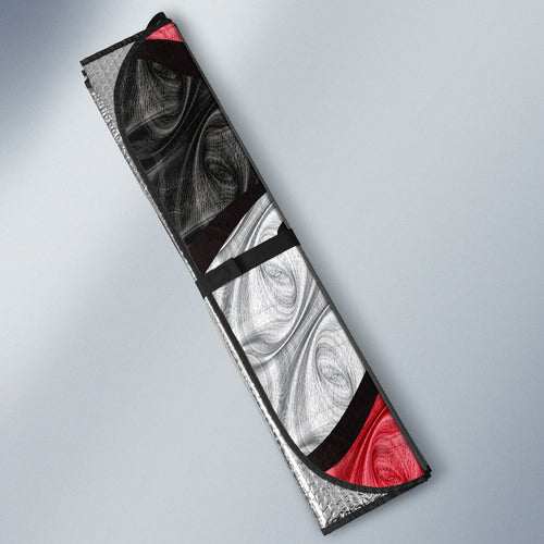 Personalised Essendon Bombers Auto Sun Shade Trippy Psychedelic Abstract Art Mascot Football Fans