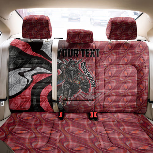 Personalised Essendon Bombers Back Car Seat Cover Trippy Psychedelic Abstract Art Mascot Football Fans