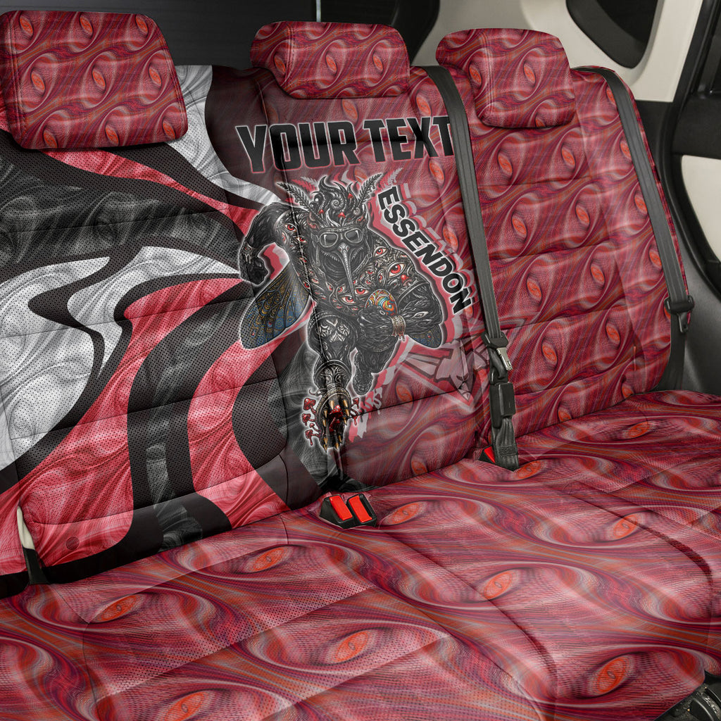 Personalised Essendon Bombers Back Car Seat Cover Trippy Psychedelic Abstract Art Mascot Football Fans