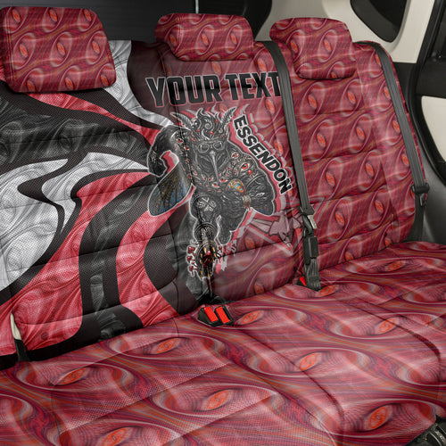 Personalised Essendon Bombers Back Car Seat Cover Trippy Psychedelic Abstract Art Mascot Football Fans