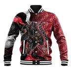 Personalised Essendon Bombers Baseball Jacket Trippy Psychedelic Abstract Art Mascot Football Fans