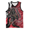 Personalised Essendon Bombers Basketball Jersey Trippy Psychedelic Abstract Art Mascot Football Fans