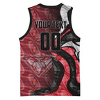 Personalised Essendon Bombers Basketball Jersey Trippy Psychedelic Abstract Art Mascot Football Fans