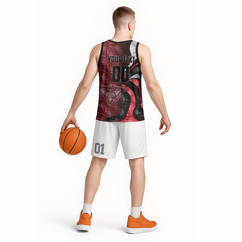 Personalised Essendon Bombers Basketball Jersey Trippy Psychedelic Abstract Art Mascot Football Fans