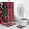 Personalised Essendon Bombers Bathroom Set Trippy Psychedelic Abstract Art Mascot Football Fans