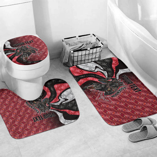 Personalised Essendon Bombers Bathroom Set Trippy Psychedelic Abstract Art Mascot Football Fans