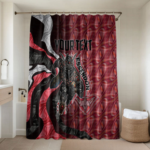 Personalised Essendon Bombers Bathroom Set Trippy Psychedelic Abstract Art Mascot Football Fans