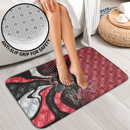 Personalised Essendon Bombers Bathroom Set Trippy Psychedelic Abstract Art Mascot Football Fans