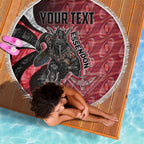 Personalised Essendon Bombers Beach Blanket Trippy Psychedelic Abstract Art Mascot Football Fans