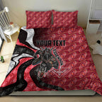 Personalised Essendon Bombers Bedding Set Trippy Psychedelic Abstract Art Mascot Football Fans