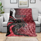 Personalised Essendon Bombers Blanket Trippy Psychedelic Abstract Art Mascot Football Fans