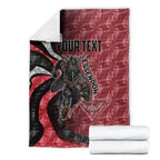Personalised Essendon Bombers Blanket Trippy Psychedelic Abstract Art Mascot Football Fans