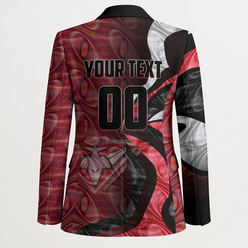 Personalised Essendon Bombers Blazer Trippy Psychedelic Abstract Art Mascot Football Fans
