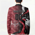 Personalised Essendon Bombers Blazer Trippy Psychedelic Abstract Art Mascot Football Fans