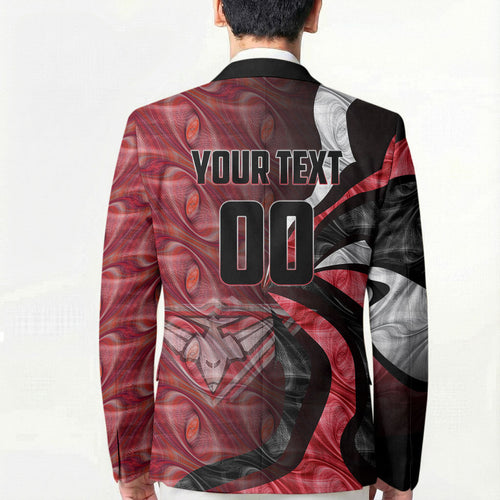 Personalised Essendon Bombers Blazer Trippy Psychedelic Abstract Art Mascot Football Fans