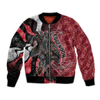 Personalised Essendon Bombers Bomber Jacket Trippy Psychedelic Abstract Art Mascot Football Fans