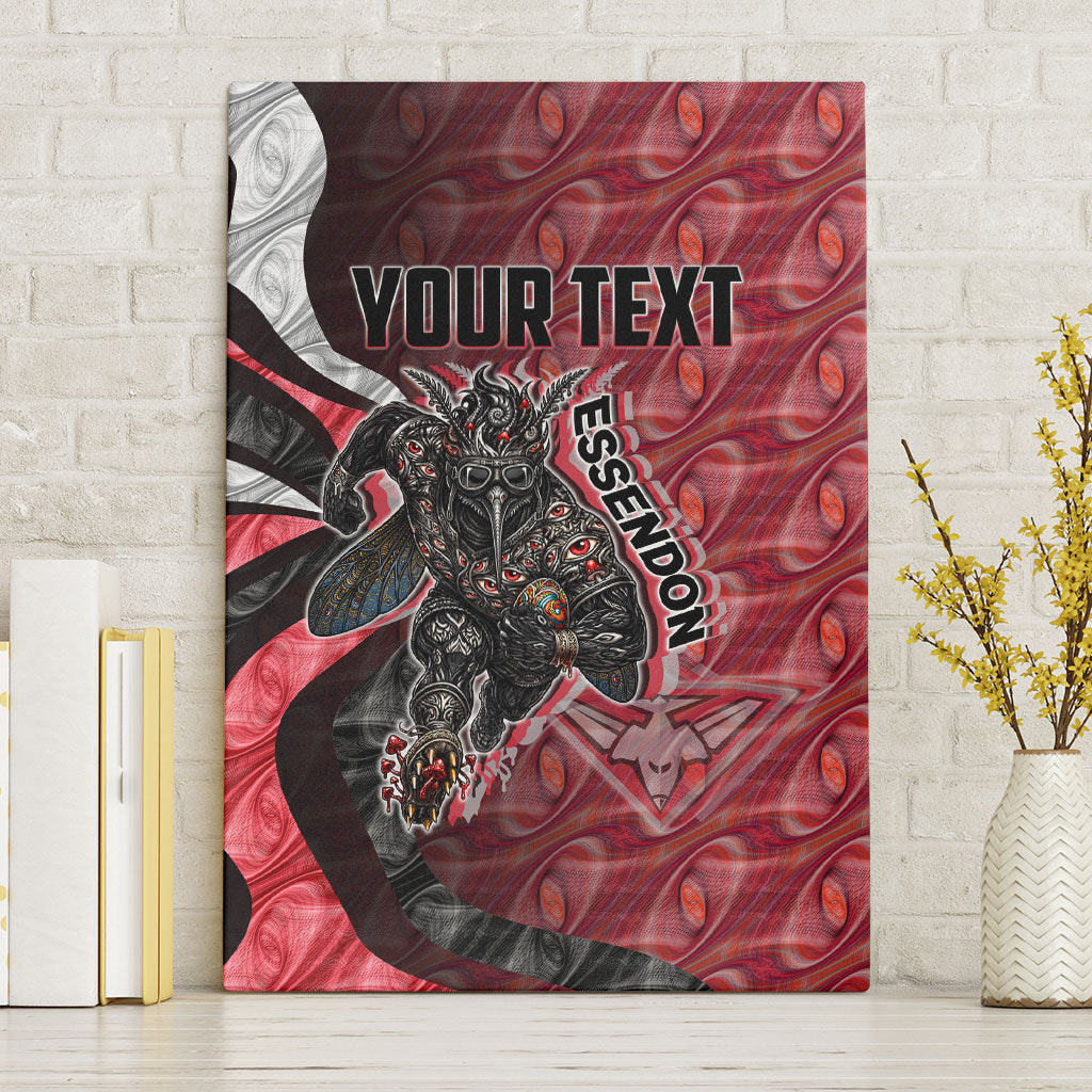 Personalised Essendon Bombers Canvas Wall Art Trippy Psychedelic Abstract Art Mascot Football Fans