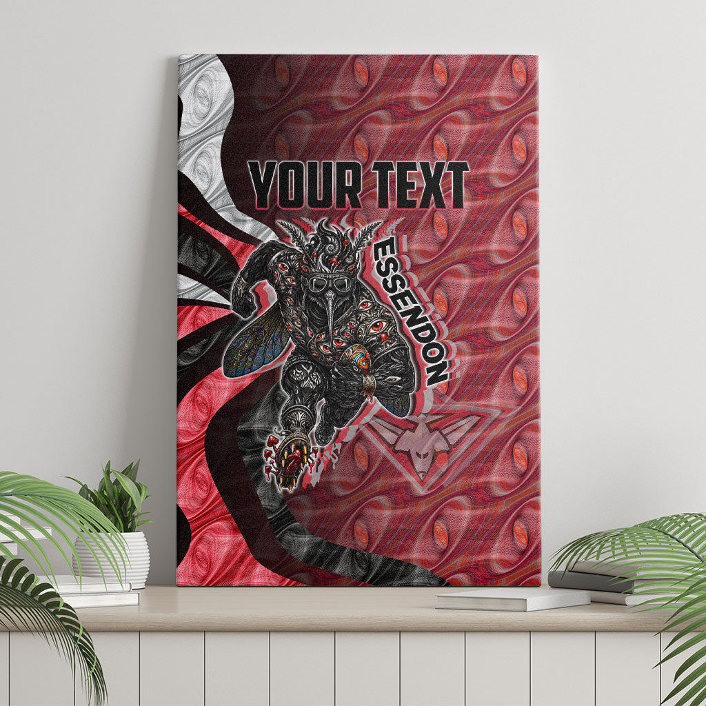 Personalised Essendon Bombers Canvas Wall Art Trippy Psychedelic Abstract Art Mascot Football Fans