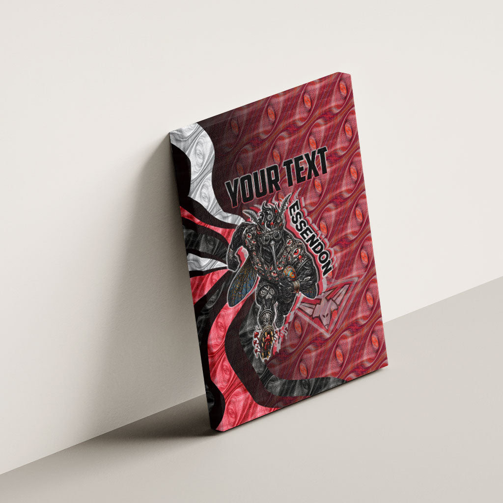 Personalised Essendon Bombers Canvas Wall Art Trippy Psychedelic Abstract Art Mascot Football Fans