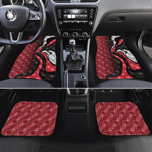 Personalised Essendon Bombers Car Mats Trippy Psychedelic Abstract Art Mascot Football Fans