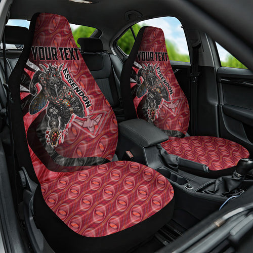 Personalised Essendon Bombers Car Seat Cover Trippy Psychedelic Abstract Art Mascot Football Fans