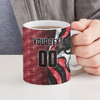 Personalised Essendon Bombers Ceramic Mug Trippy Psychedelic Abstract Art Mascot Football Fans