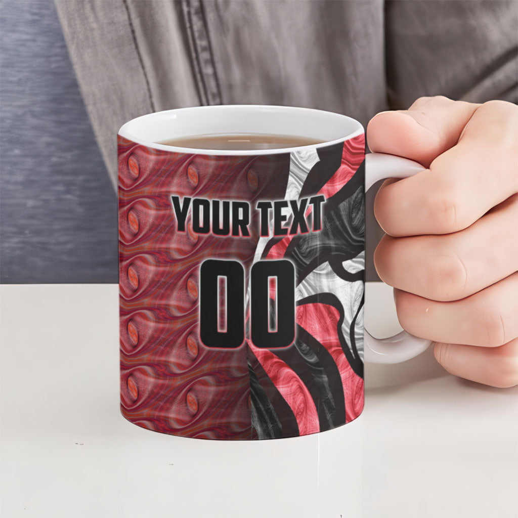 Personalised Essendon Bombers Ceramic Mug Trippy Psychedelic Abstract Art Mascot Football Fans