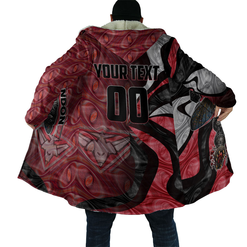 Personalised Essendon Bombers Cloak Trippy Psychedelic Abstract Art Mascot Football Fans