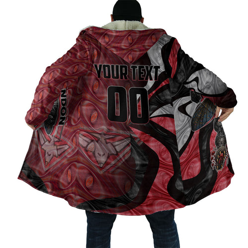 Personalised Essendon Bombers Cloak Trippy Psychedelic Abstract Art Mascot Football Fans