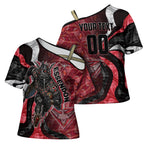 Personalised Essendon Bombers Cross Shoulder Shirt Trippy Psychedelic Abstract Art Mascot Football Fans