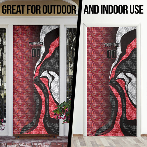 Personalised Essendon Bombers Door Cover Trippy Psychedelic Abstract Art Mascot Football Fans