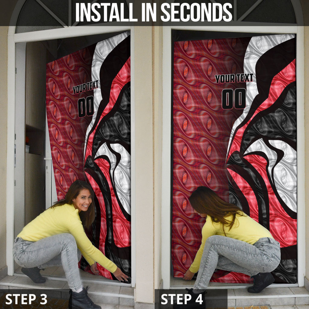 Personalised Essendon Bombers Door Cover Trippy Psychedelic Abstract Art Mascot Football Fans