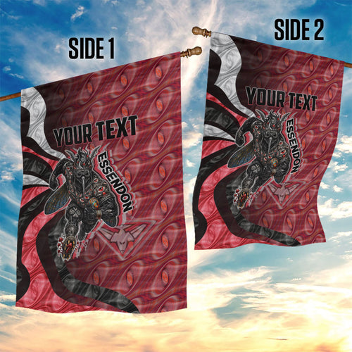 Personalised Essendon Bombers Garden Flag Trippy Psychedelic Abstract Art Mascot Football Fans