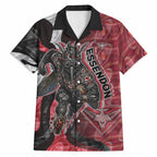 Personalised Essendon Bombers Hawaiian Shirt Trippy Psychedelic Abstract Art Mascot Football Fans