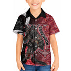 Personalised Essendon Bombers Hawaiian Shirt Trippy Psychedelic Abstract Art Mascot Football Fans