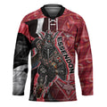 Personalised Essendon Bombers Hockey Jersey Trippy Psychedelic Abstract Art Mascot Football Fans