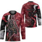 Personalised Essendon Bombers Hockey Jersey Trippy Psychedelic Abstract Art Mascot Football Fans