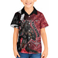 Personalised Essendon Bombers Kid Hawaiian Shirt Trippy Psychedelic Abstract Art Mascot Football Fans