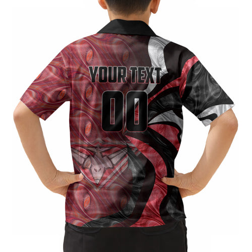 Personalised Essendon Bombers Kid Hawaiian Shirt Trippy Psychedelic Abstract Art Mascot Football Fans