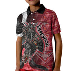 Personalised Essendon Bombers Kid Polo Shirt Trippy Psychedelic Abstract Art Mascot Football Fans