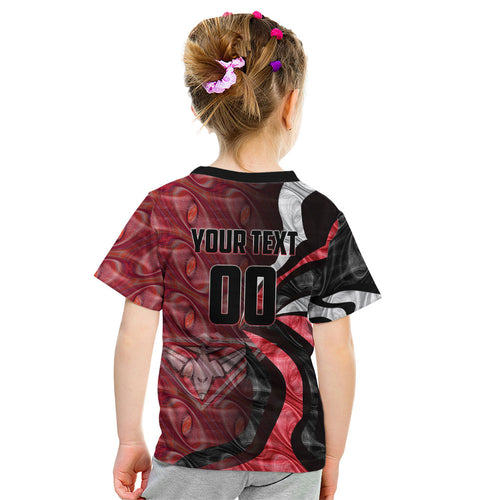 Personalised Essendon Bombers Kid T Shirt Trippy Psychedelic Abstract Art Mascot Football Fans