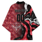 Personalised Essendon Bombers Kimono Trippy Psychedelic Abstract Art Mascot Football Fans