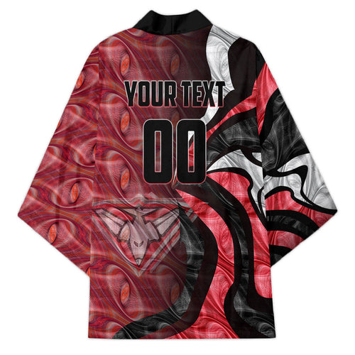 Personalised Essendon Bombers Kimono Trippy Psychedelic Abstract Art Mascot Football Fans