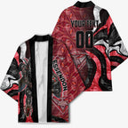Personalised Essendon Bombers Kimono Trippy Psychedelic Abstract Art Mascot Football Fans