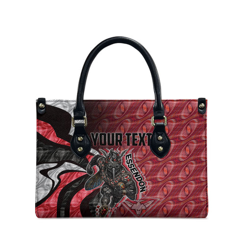 Personalised Essendon Bombers Leather Bag Trippy Psychedelic Abstract Art Mascot Football Fans