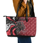 Personalised Essendon Bombers Leather Tote Bag Trippy Psychedelic Abstract Art Mascot Football Fans