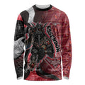 Personalised Essendon Bombers Long Sleeve Shirt Trippy Psychedelic Abstract Art Mascot Football Fans