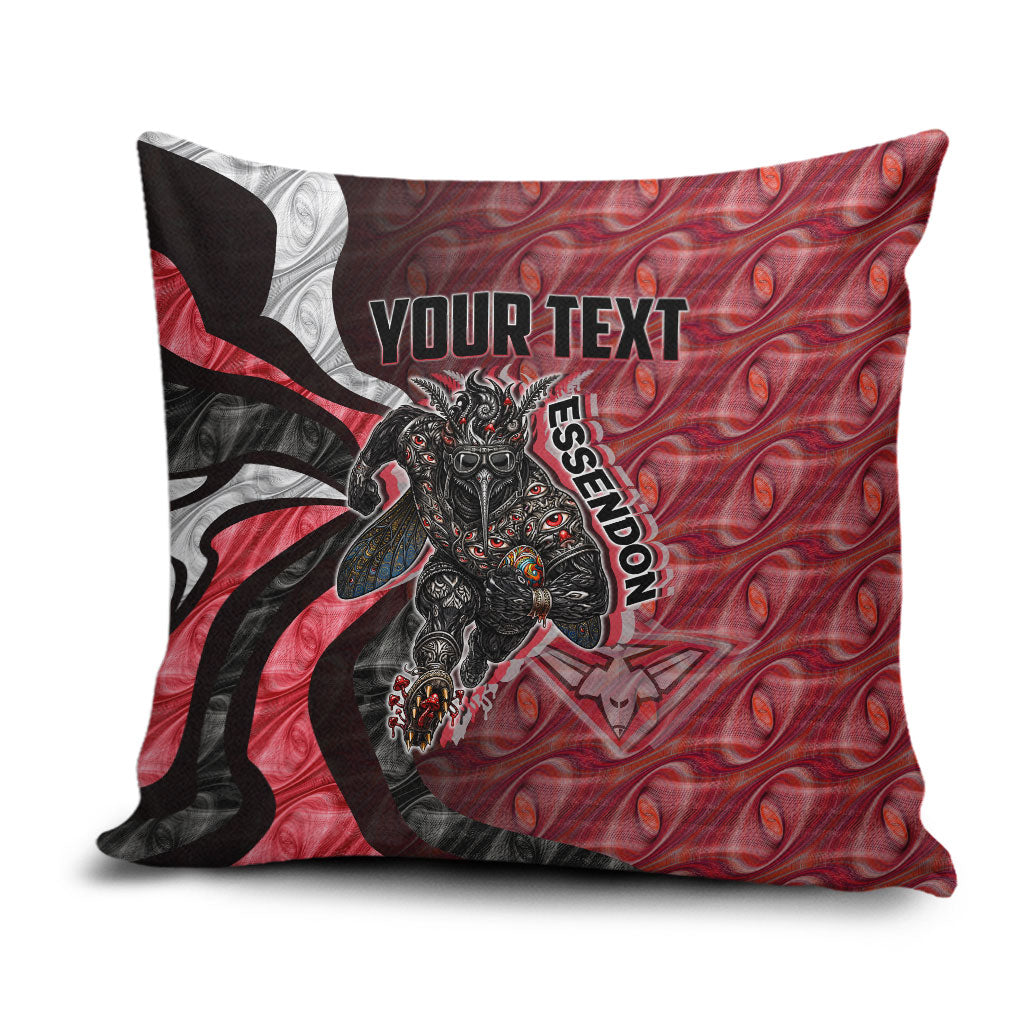 Personalised Essendon Bombers Pillow Cover Trippy Psychedelic Abstract Art Mascot Football Fans